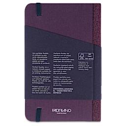 Fabriano Ecoqua Plus Fabric-Bound Notebook - Wine, 3-1/2" x 5-1/2", Lined, back cover