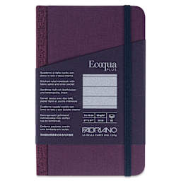 Fabriano Ecoqua Plus Fabric-Bound Notebook - Wine, 3-1/2" x 5-1/2", Lined, front cover