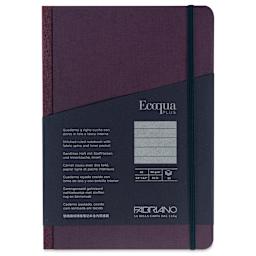 Fabriano Ecoqua Plus Fabric-Bound Notebook - Wine, 5-4/5" x 8-1/4", Lined, front cover