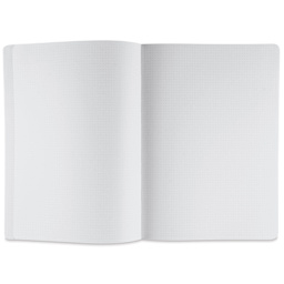 Fabriano Ecoqua Plus Fabric-Bound Notebook - Lime, 8-1/4" x 11-7/10", Dot Grid, open