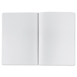 Fabriano Ecoqua Plus Fabric-Bound Notebook - Lime, 5-4/5" x 8-1/4", Dot Grid, open