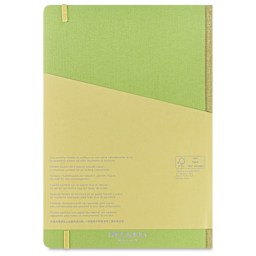 Fabriano Ecoqua Plus Fabric-Bound Notebook - Lime, 8-1/4" x 11-7/10", Lined, back cover