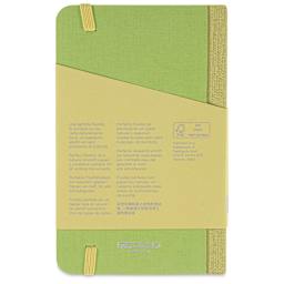 Fabriano Ecoqua Plus Fabric-Bound Notebook - Lime, 3-1/2" x 5-1/2", Lined, back cover