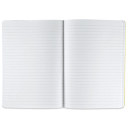 Fabriano Ecoqua Plus Fabric-Bound Notebook - Lime, 5-4/5" x 8-1/4", Lined, open