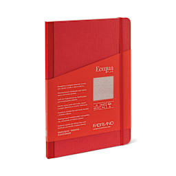 Fabriano Ecoqua Plus Fabric Blank A5 Notebook, 80 Sheets, Red