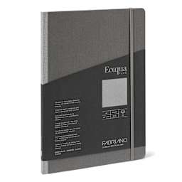 Fabriano Ecoqua Plus Fabric Blank A5 Notebook, 80 Sheets, Gray
