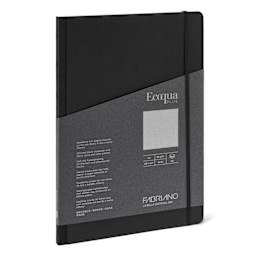 Fabriano Ecoqua Plus Fabric Blank A5 Notebook, 80 Sheets, Black