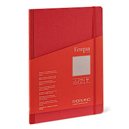 Fabriano Ecoqua Plus Fabric Blank A5 Notebook, 80 Sheets, Red