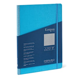 Fabriano Ecoqua Plus Fabric Blank A5 Notebook, 80 Sheets, Turquoise