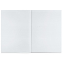 Fabriano Ecoqua Plus Glue-Bound Notebook - Black, 8-1/4" x 11-7/10", Lined, open