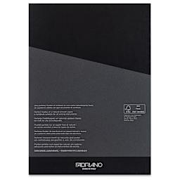 Fabriano Ecoqua Plus Glue-Bound Notebook - Black, 8-1/4" x 11-7/10", Lined, back cover