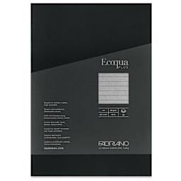 Fabriano Ecoqua Plus Glue-Bound Notebook - Black, 8-1/4" x 11-7/10", Lined, front cover