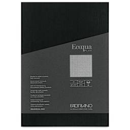 Fabriano Ecoqua Plus Glue-Bound Notebook - Black, 8-1/4" x 11-7/10", Dot Grid, front cover