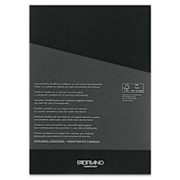 Fabriano Ecoqua Plus Glue-Bound Notebook - Black, 5-4/5" x 8-1/4", Dot Grid, back cover