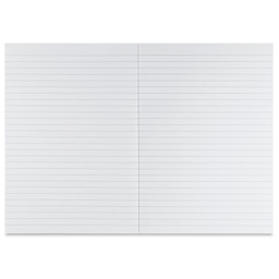 Fabriano Ecoqua Plus Glue-Bound Notebook - Grey, 5-4/5" x 8-1/4", Lined, open