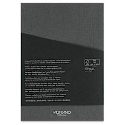 Fabriano Ecoqua Plus Glue-Bound Notebook - Grey, 5-4/5" x 8-1/4", Lined, back cover
