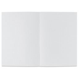 Fabriano Ecoqua Plus Glue-Bound Notebook - Grey, 5-4/5" x 8-1/4", Dot Grid, open