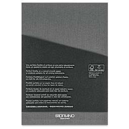 Fabriano Ecoqua Plus Glue-Bound Notebook - Grey, 5-4/5" x 8-1/4", Dot Grid, back cover