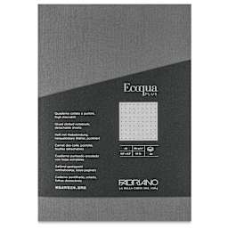 Fabriano Ecoqua Plus Glue-Bound Notebook - Grey, 5-4/5" x 8-1/4", Dot Grid, front cover