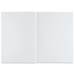 Fabriano Ecoqua Plus Glue-Bound Notebook - Red, 8-1/4" x 11-7/10", Lined, open