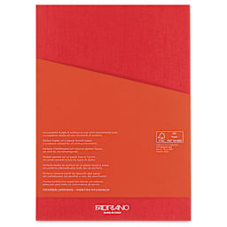 Fabriano Ecoqua Plus Glue-Bound Notebook - Red, 8-1/4" x 11-7/10", Lined, back cover