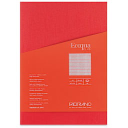 Fabriano Ecoqua Plus Glue-Bound Notebook - Red, 8-1/4" x 11-7/10", Lined, front cover