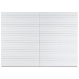 Fabriano Ecoqua Plus Glue-Bound Notebook - Red, 5-4/5" x 8-1/4", Lined, open