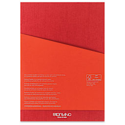 Fabriano Ecoqua Plus Glue-Bound Notebook - Red, 8-1/4" x 11-7/10", Dot Grid, back cover