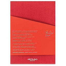 Fabriano Ecoqua Plus Glue-Bound Notebook - Red, 5-4/5" x 8-1/4", Dot Grid, back cover
