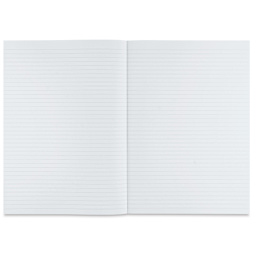 Fabriano Ecoqua Plus Glue-Bound Notebook - Yellow, 8-1/4" x 11-7/10", Lined, open