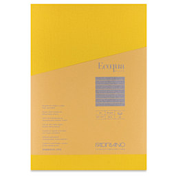 Fabriano Ecoqua Plus Glue-Bound Notebook - Yellow, 8-1/4" x 11-7/10", Lined, front cover