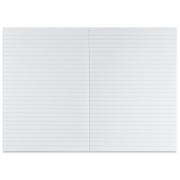 Fabriano Ecoqua Plus Glue-Bound Notebook - Yellow, 5-4/5" x 8-1/4", Lined, open