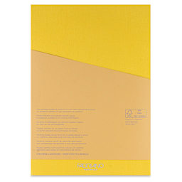 Fabriano Ecoqua Plus Glue-Bound Notebook - Yellow, 5-4/5" x 8-1/4", Lined, back cover
