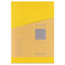 Fabriano Ecoqua Plus Glue-Bound Notebook - Yellow, 8-1/4" x 11-7/10", Dot Grid, front cover