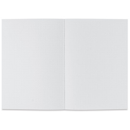 Fabriano Ecoqua Plus Glue-Bound Notebook - Yellow, 5-4/5" x 8-1/4", Dot Grid, open