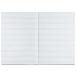 Fabriano Ecoqua Plus Glue-Bound Notebook - Navy, 8-1/4" x 11-7/10", Lined, open