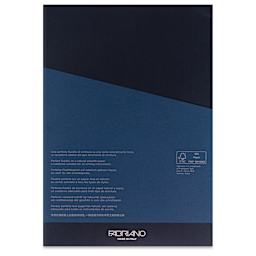 Fabriano Ecoqua Plus Glue-Bound Notebook - Navy, 8-1/4" x 11-7/10", Lined, back cover