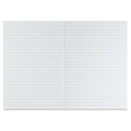 Fabriano Ecoqua Plus Glue-Bound Notebook - Navy, 5-4/5" x 8-1/4", Lined, open