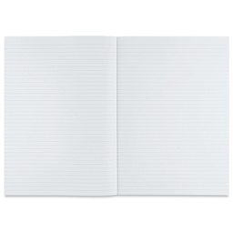 Fabriano Ecoqua Plus Glue-Bound Notebook - Turquoise, 8-1/4" x 11-7/10", Lined, open