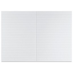 Fabriano Ecoqua Plus Glue-Bound Notebook - Turquoise, 5-4/5" x 8-1/4", Lined, open