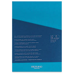Fabriano Ecoqua Plus Glue-Bound Notebook - Turquoise, 5-4/5" x 8-1/4", Lined, back cover