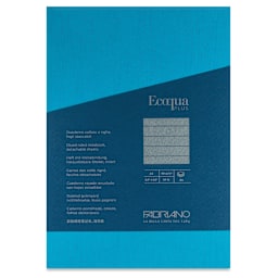 Fabriano Ecoqua Plus Glue-Bound Notebook - Turquoise, 5-4/5" x 8-1/4", Lined, front cover