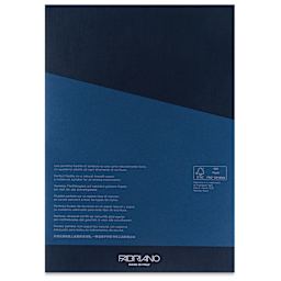 Fabriano Ecoqua Plus Glue-Bound Notebook - Navy, 8-1/4" x 11-7/10", Dot Grid, back cover