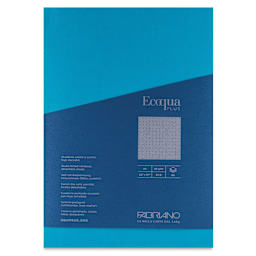 Fabriano Ecoqua Plus Glue-Bound Notebook - Turquoise, 8-1/4" x 11-7/10", Dot Grid, front cover