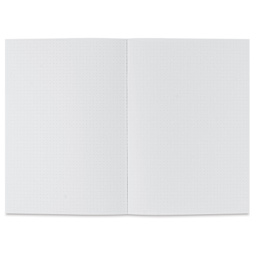 Fabriano Ecoqua Plus Glue-Bound Notebook - Turquoise, 5-4/5" x 8-1/4", Dot Grid, open