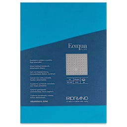 Fabriano Ecoqua Plus Glue-Bound Notebook - Turquoise, 5-4/5" x 8-1/4", Dot Grid, front cover