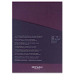 Fabriano Ecoqua Plus Glue-Bound Notebook - Wine, 5-4/5" x 8-1/4", Lined, back cover