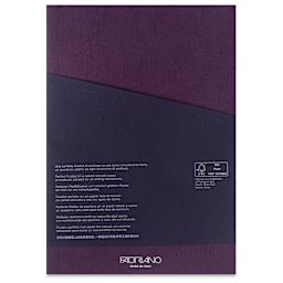 Fabriano Ecoqua Plus Glue-Bound Notebook - Wine, 8-1/4" x 11-7/10", Dot Grid, back cover