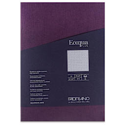 Fabriano Ecoqua Plus Glue-Bound Notebook - Wine, 8-1/4" x 11-7/10", Dot Grid, front cover