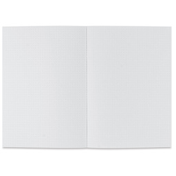 Fabriano Ecoqua Plus Glue-Bound Notebook - Wine, 5-4/5" x 8-1/4", Dot Grid, open